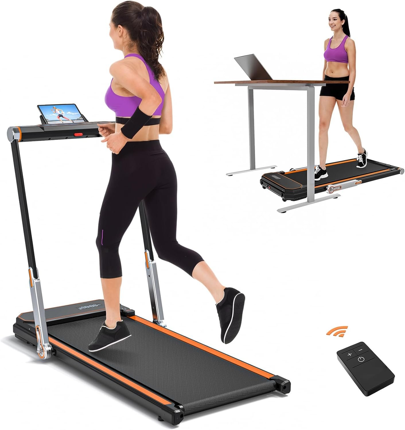 Under Desk Treadmill Walking Pad for Home Office with Touch Panel & Remote Review