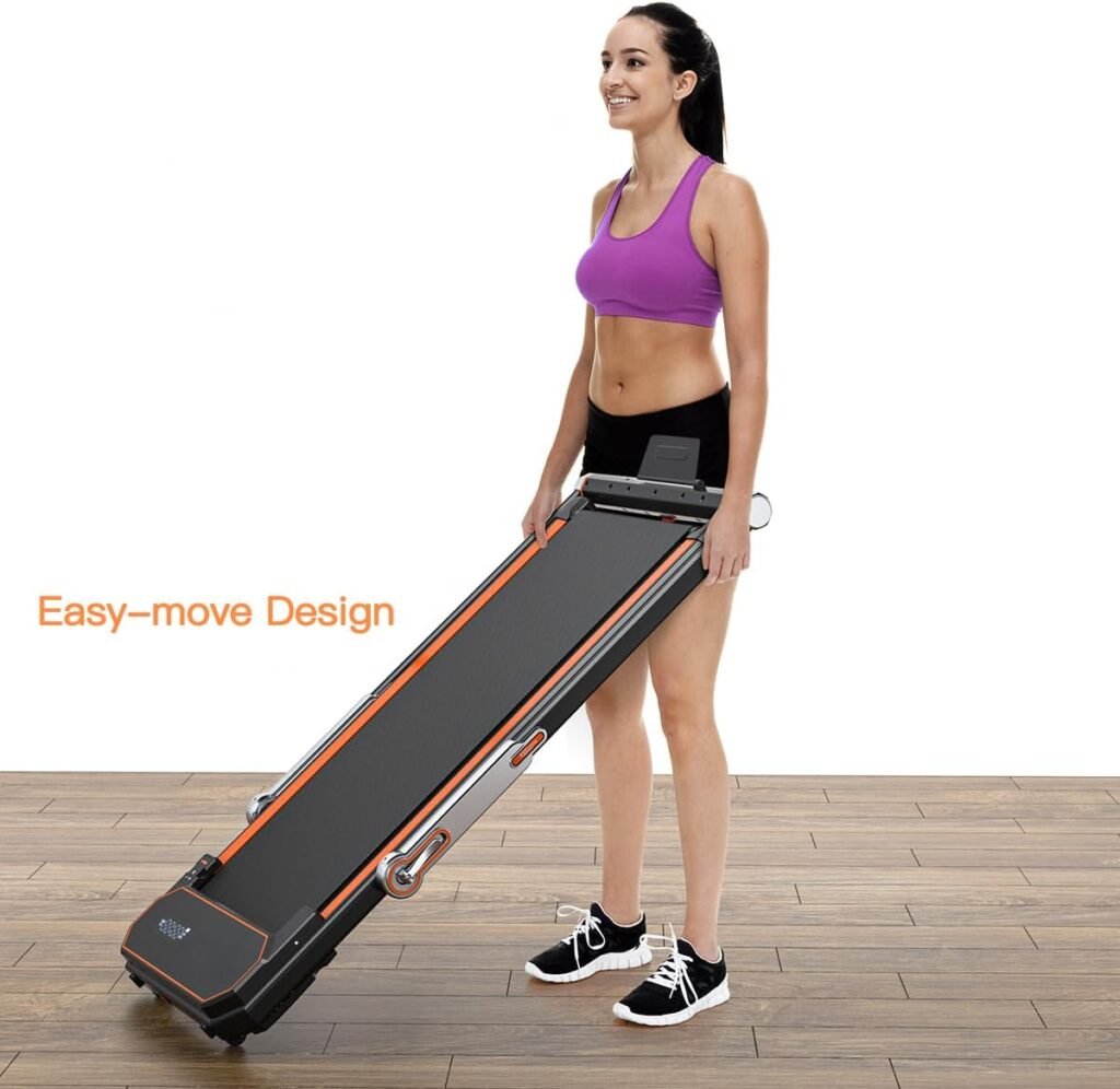 Under Desk Treadmill Walking Pad Folding Treadmill Electric Walking Running Treadmill for Home Office with Touch Panel Remote, 2.5HP for Under Your Desk